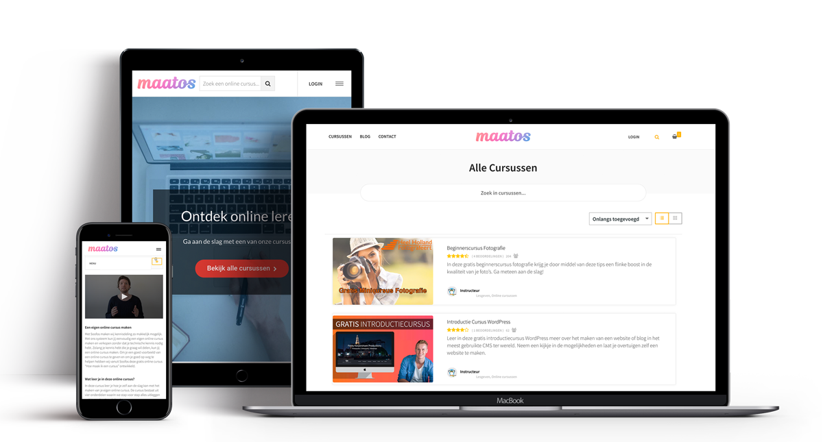 Voorbeelden van Maatos op verschillende apparaten