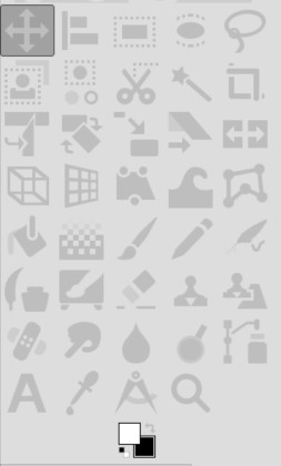 gereedschapskist in gimp