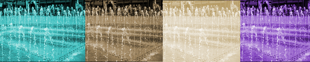 Voorbeelden kleurenfilter "Verkleuring" in Gimp