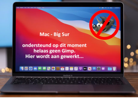 update big sur en gimp werkt niet