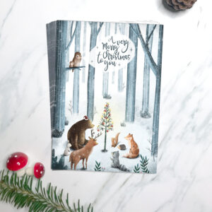 Kerstkaarten 'Woodland' 10 stuks