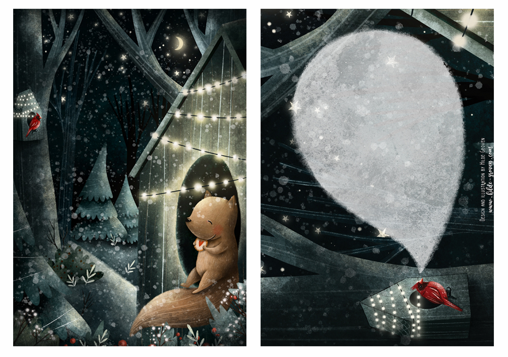 Kerstkaarten 'Squirrel' 10 stuks - Afbeelding 3