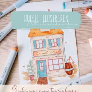 Masterclass Huisje illustreren met alcoholmarkers