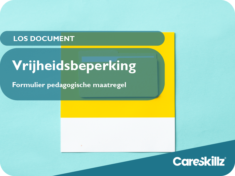 Vrijheidsbeperking formulier pedagogische maatregel