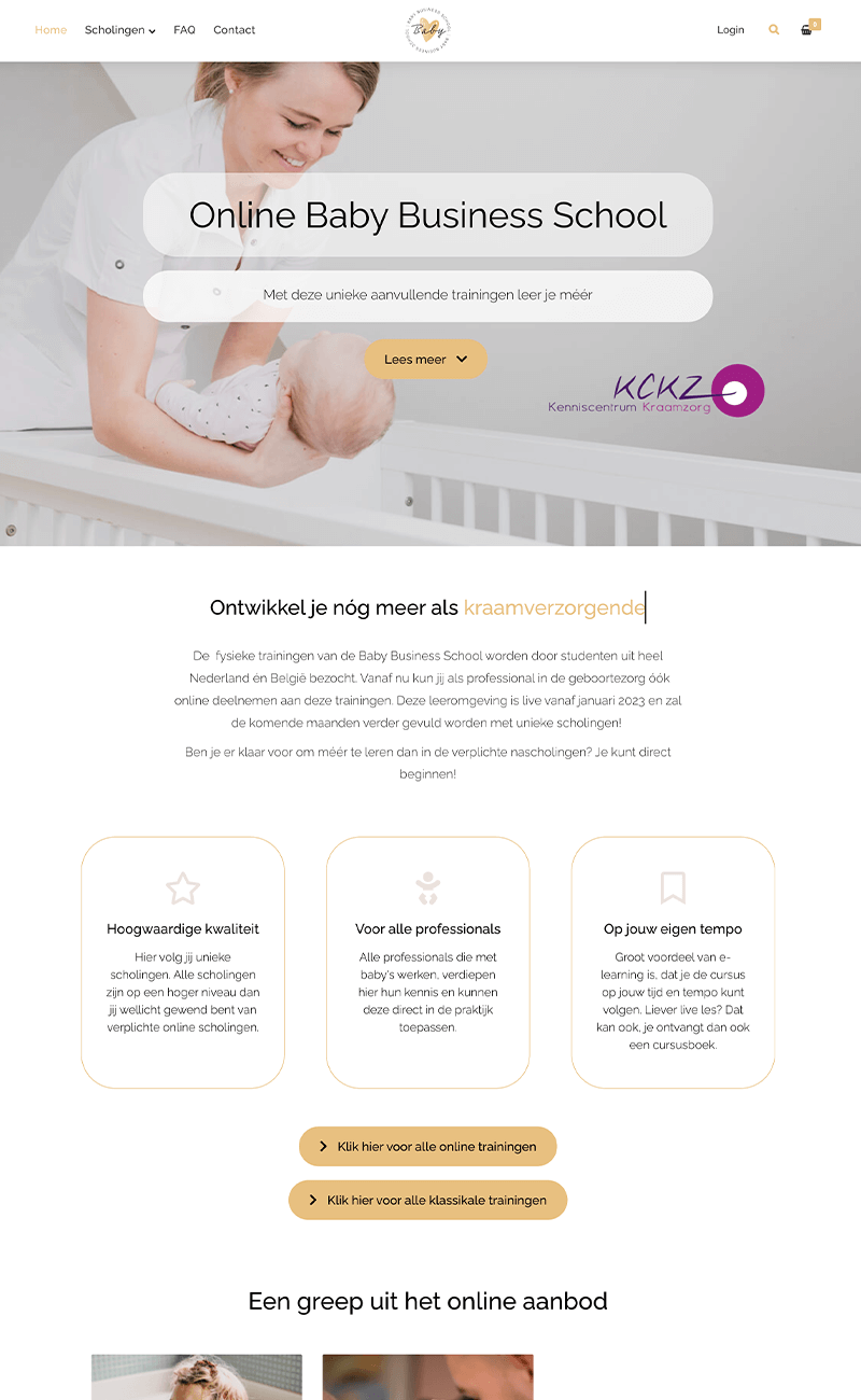 voorbeeld maatos site baby business school