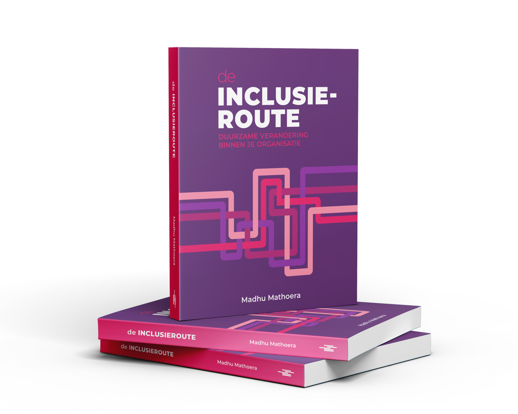 Boek De inclusieroute Paarse omslag met witte letters