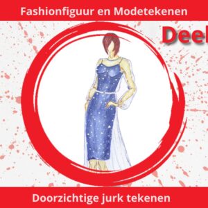 Fashionfiguur en doorzichtige jurk tekenen