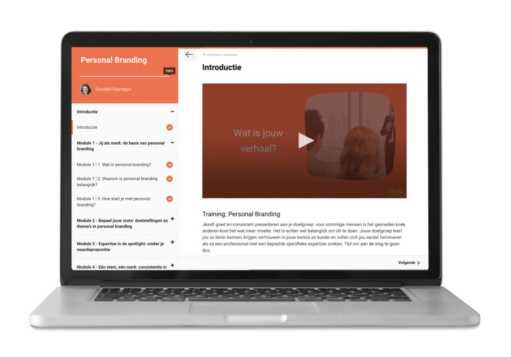 E-learning personal branding