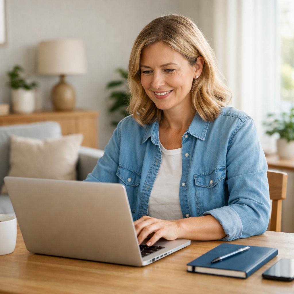 persoon leert werken met Windows 11 op laptop