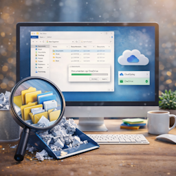 Illustratie opschonen van computer