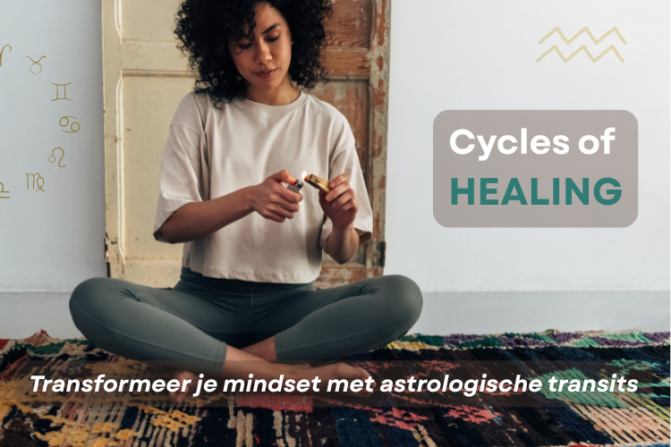 Symbolische afbeelding van astrologische transits en persoonlijke transformatiemet astrologische transits