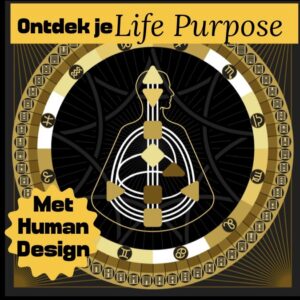 Illustratie van Human Design chart voor life purpose en persoonlijke ontwikkeling