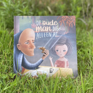 De oude man die alleen at