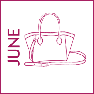 JUNE: ruime tas met bovenrits en overlapnaden