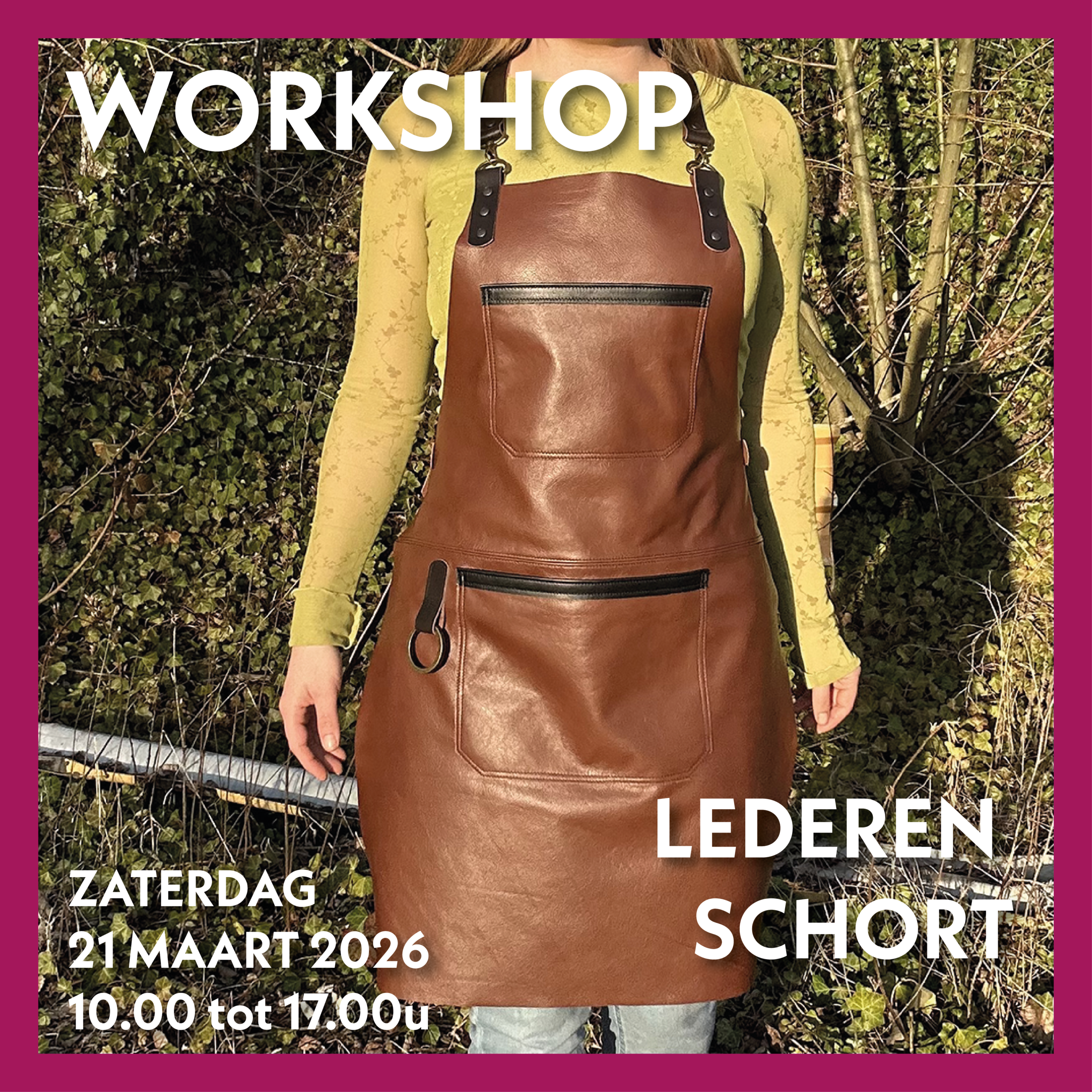 Workshop Lederen Schort – leder & fournituren inbegrepen
