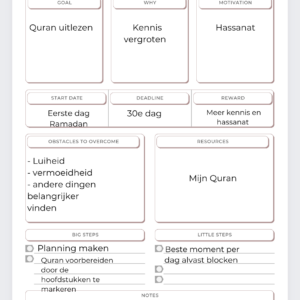 Ramadan reflectie journal 2024/1445